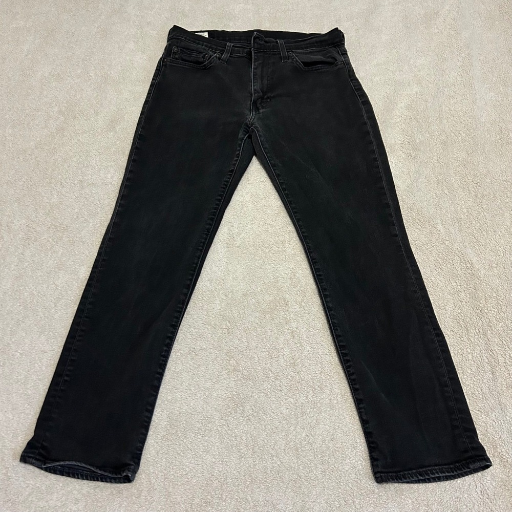Levi's 511 Big E Slim straight‎ Jeans Mens W33 L30 Black Premium WaterLess Denim